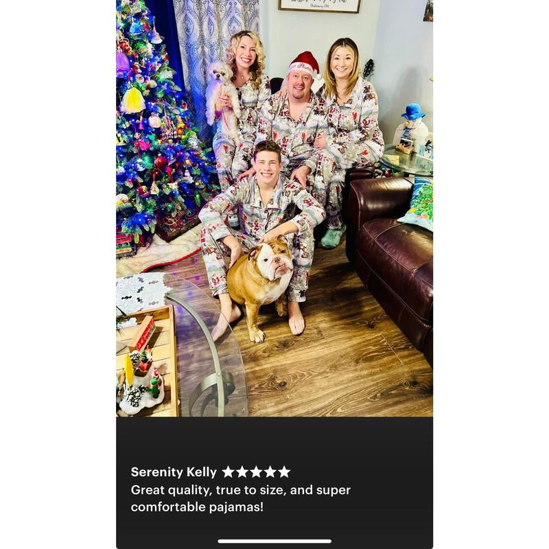 Family Blue Christmas Pajamas β Cowboy Santa Pjs, Western Holiday Pajamas
