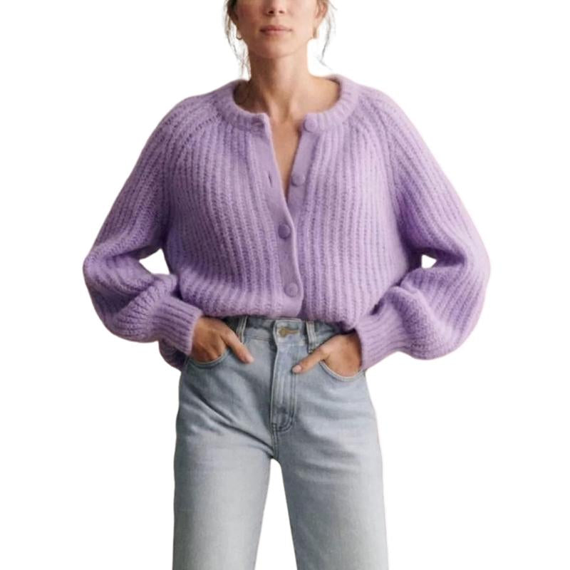 Molitree Fall Casual Cardigan for Women Long Sleeve Button Chunky Knit Sweater Coat