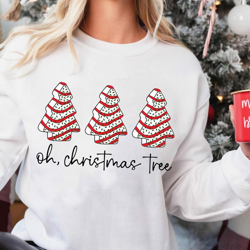 Oh Christmas Tree Shirt, Tree Christmas Sweatshirt, Funny Christmas Sweatshirt, Christmas Cake, Retro Christmas Shirt, Christmas Shirt