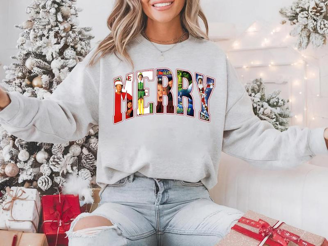 Merry Christmas Movie Sweatshirt, Retro Christmas, Christmas Characters, Christmas Sublimation, Funny Christmas, Tshirt