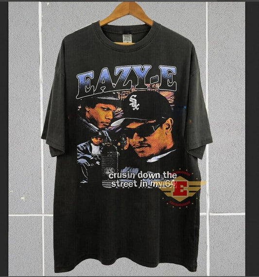 Eazy E N.W.A T Shirt, Eazy-E Shirt, Bootleg Rap Retro 90S Casual Men Women T-Shirt, Graphic Tee Shirt, Unisex T-Shirt, Crew Neck T-Shirt