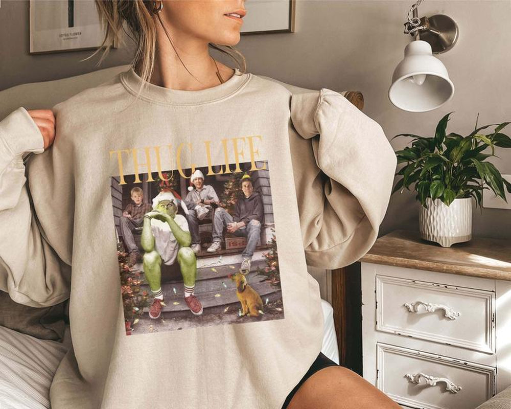 Thug Life Christmas Sweatshirt , Christmas Character Shirt , Funny Christmas Thief , Christmas Movie Shirtthug Life Christmas Sweatshirt , Christmas Character Shirt , Funny Christmas Thief , Christmas Movie Shirt
