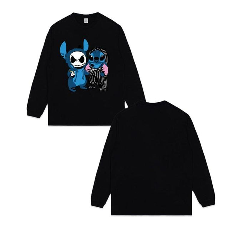 Stit and Jack'K Skellington'S T-Shirt, Men Women Unisex T-Shirt