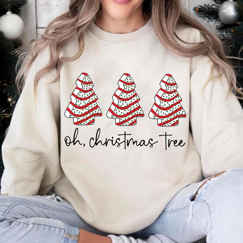 Oh Christmas Tree Shirt, Tree Christmas Sweatshirt, Funny Christmas Sweatshirt, Christmas Cake, Retro Christmas Shirt, Christmas Shirt