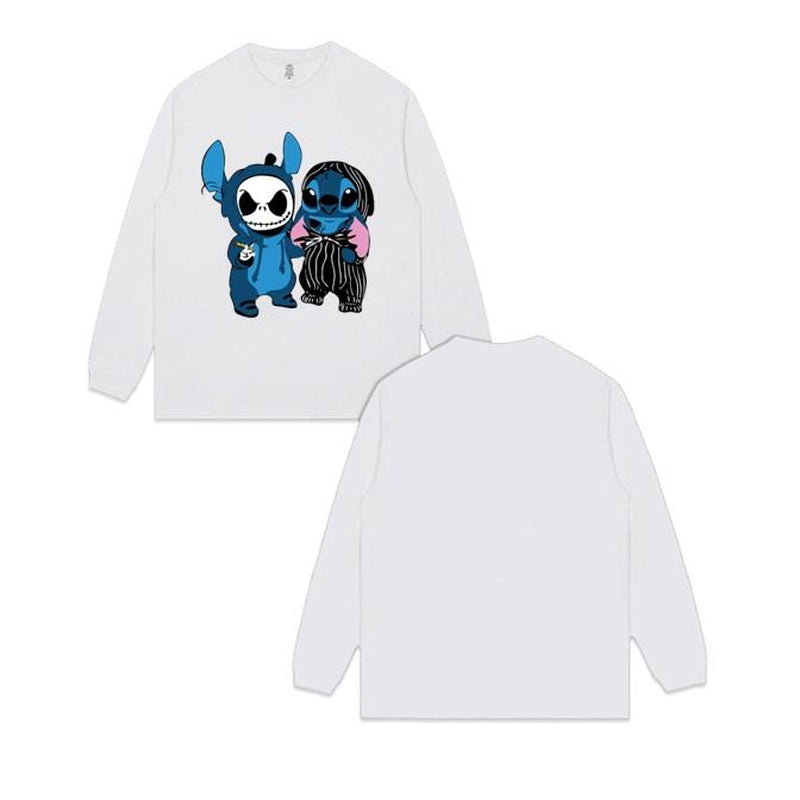 Stit and Jack'K Skellington'S T-Shirt, Men Women Unisex T-Shirt