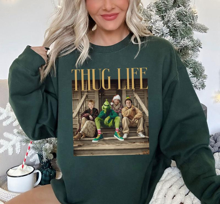 Thug Life Christmas Sweatshirt , Christmas Character Shirt , Funny Christmas Thief , Christmas Movie Shirtthug Life Christmas Sweatshirt , Christmas Character Shirt , Funny Christmas Thief , Christmas Movie Shirt
