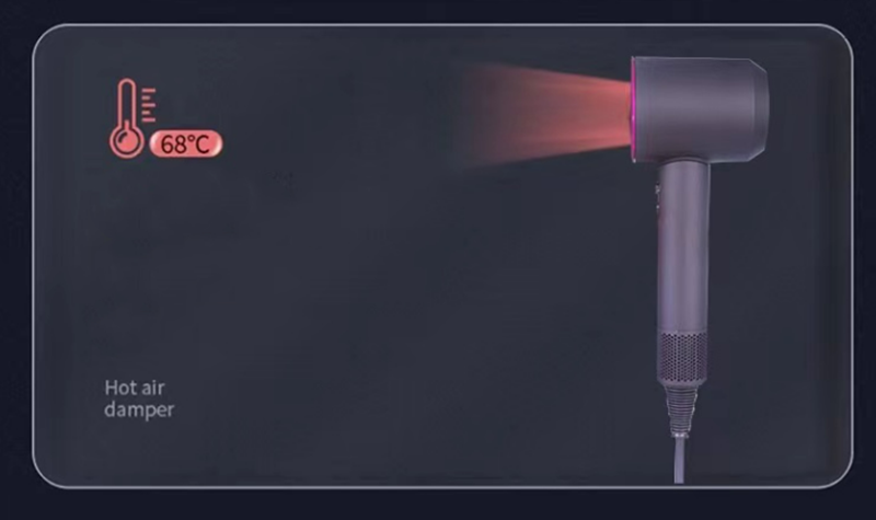 Water Ionic Hair Dryer; 1800W Blow Dryer with Magnetic Nozzle; 2 Speed and 3 Heat Settings; Powerful Low Noise Fast Drying Travel Hair Dryer for Home; Travel and Salon; Pink