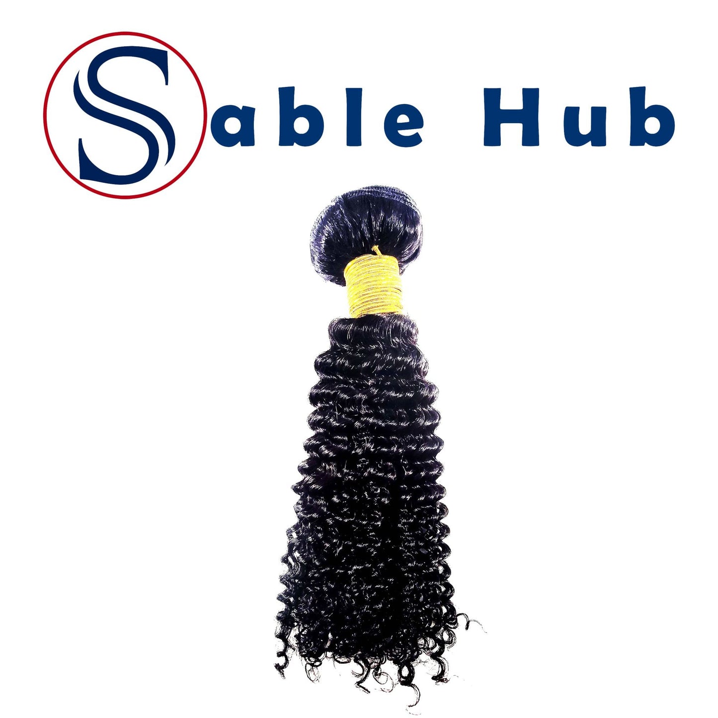 Sable Hub Kinky Curly Women Hair Bundle | 100% Unprocessed 10A Brazilian Virgin Kinky Curly Bundle, 150% Density Hair Extension, Natural Human Hair