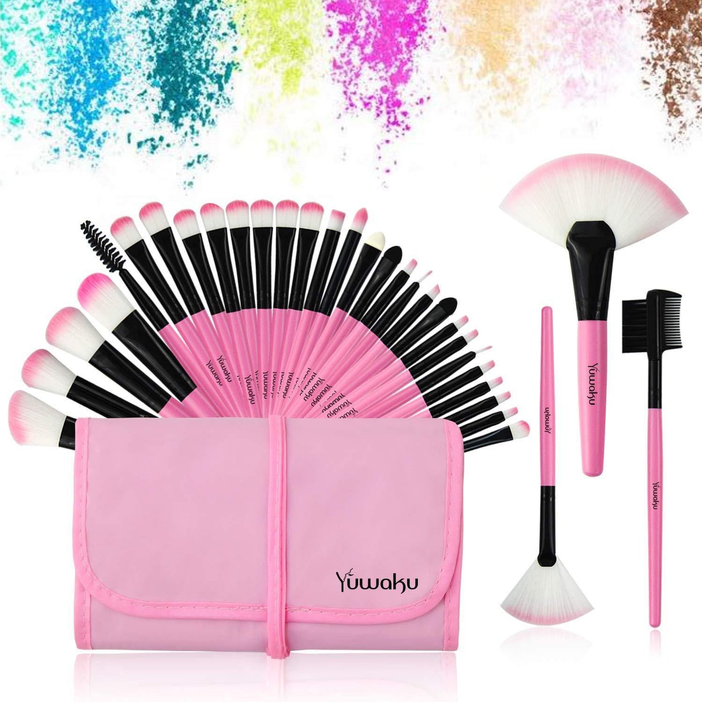 32 Pieces Professional Makeup Makeup Brush Kit with Makeup Bag