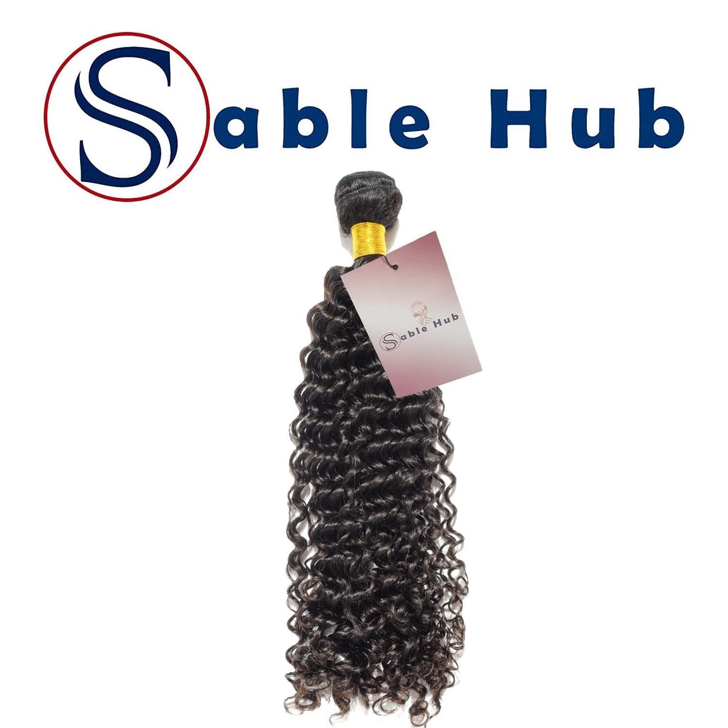 Sable Hub Kinky Curly Women Hair Bundle | 100% Unprocessed 10A Brazilian Virgin Kinky Curly Bundle, 150% Density Hair Extension, Natural Human Hair