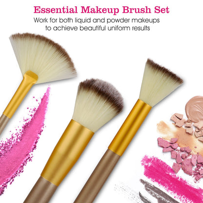 24Pcs Makeup Brushes Set Eye Shadows Face Foundation Brushes Cruelty-Free Synthetic Fiber Bristles