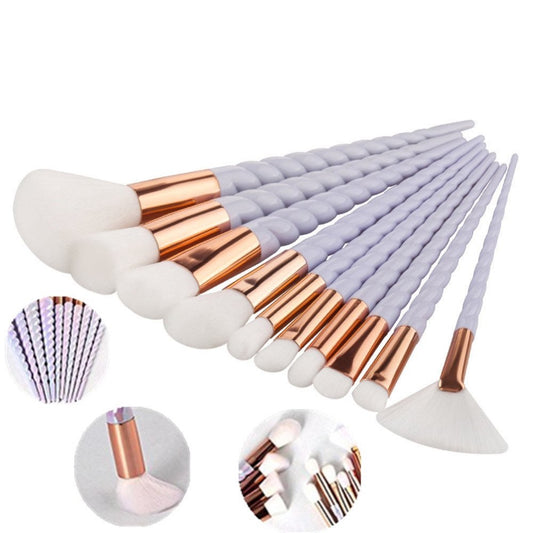 10pcs Unicorn Makeup Brushes Set Foundation Eyeshadow Base Powder Blush Blending Brushes Makeup Brush Cosmetic Tools