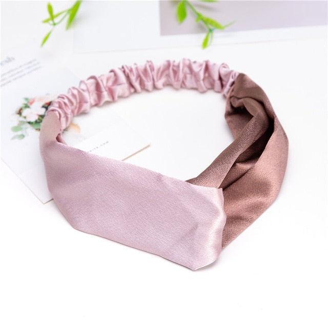 Fashion Women Girls Summer Bohemian Hair Bands Print Headbands Vintage Cross Turban Bandage Bandanas HairBands Hair Accessories