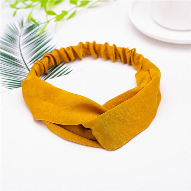 Fashion Women Girls Summer Bohemian Hair Bands Print Headbands Vintage Cross Turban Bandage Bandanas HairBands Hair Accessories