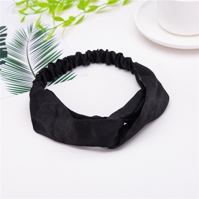 Fashion Women Girls Summer Bohemian Hair Bands Print Headbands Vintage Cross Turban Bandage Bandanas HairBands Hair Accessories