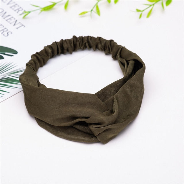 Fashion Women Girls Summer Bohemian Hair Bands Print Headbands Vintage Cross Turban Bandage Bandanas HairBands Hair Accessories