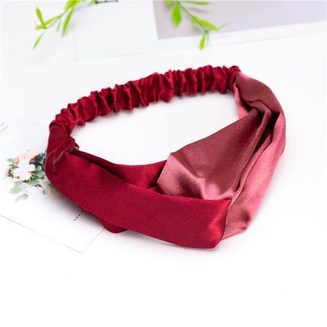 Fashion Women Girls Summer Bohemian Hair Bands Print Headbands Vintage Cross Turban Bandage Bandanas HairBands Hair Accessories