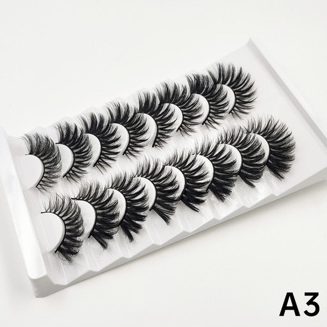 Faux Mink fluffy messy 3d eyelashes 25mm mink lashes