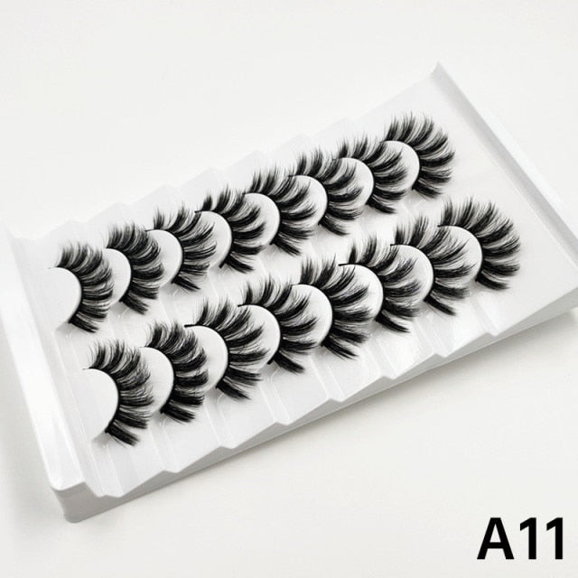 Faux Mink fluffy messy 3d eyelashes 25mm mink lashes