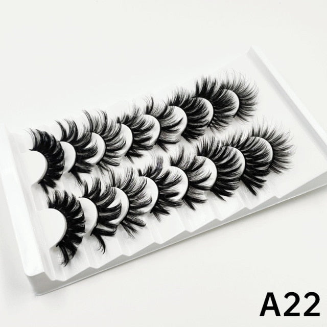 Faux Mink fluffy messy 3d eyelashes 25mm mink lashes