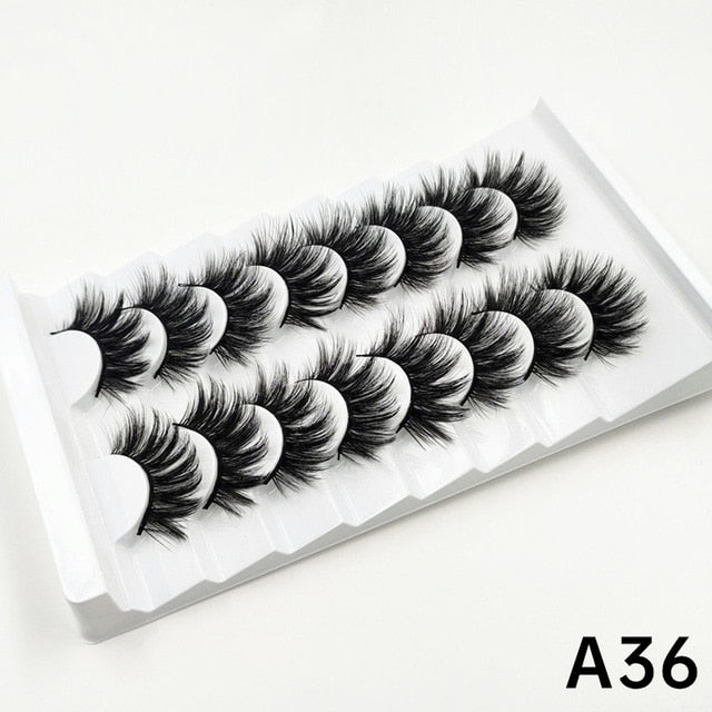 Faux Mink fluffy messy 3d eyelashes 25mm mink lashes