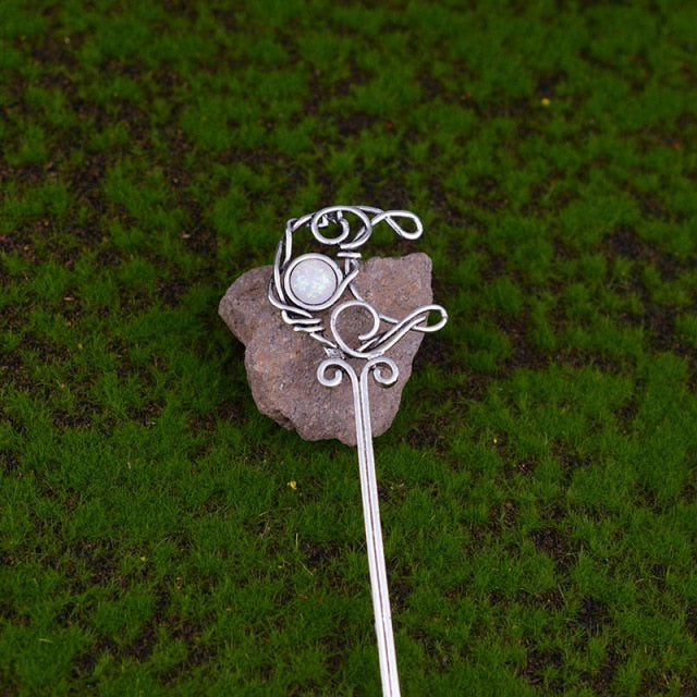Witch Sword Crescent Moon Goddess Hair Stick Jewelry For Women