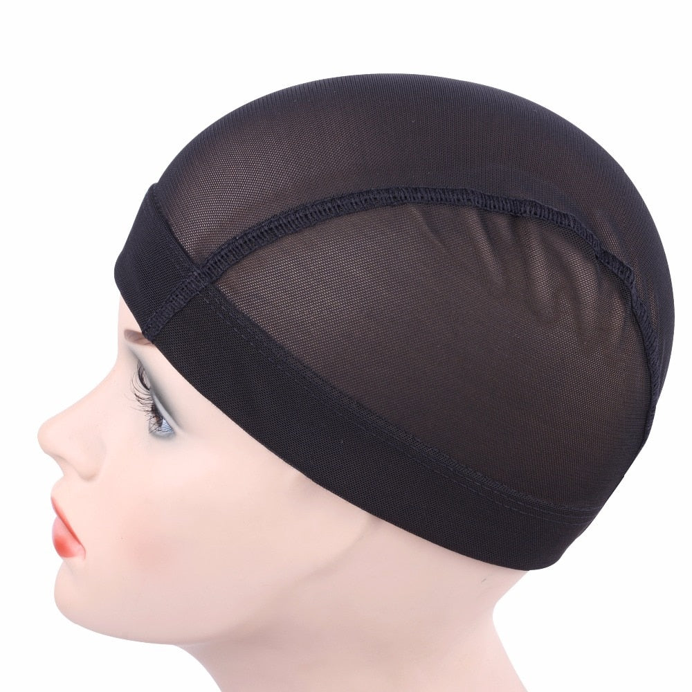 12Pcs Black,Beige Elastic Dome Wig Caps