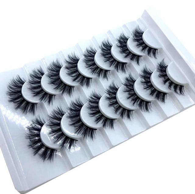 HBZGTLAD 2/5/8 Pairs 3D Mink Hair False Eyelashes Natural/Thick Long Eye Lashes Wispy Makeup Beauty Extension Tools