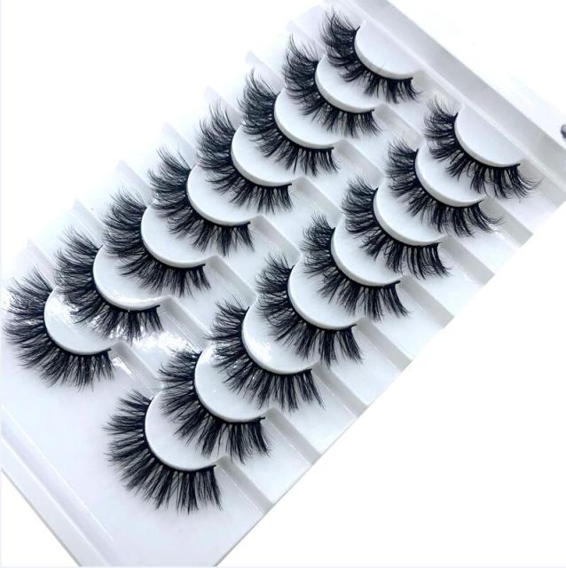 HBZGTLAD 2/5/8 Pairs 3D Mink Hair False Eyelashes Natural/Thick Long Eye Lashes Wispy Makeup Beauty Extension Tools