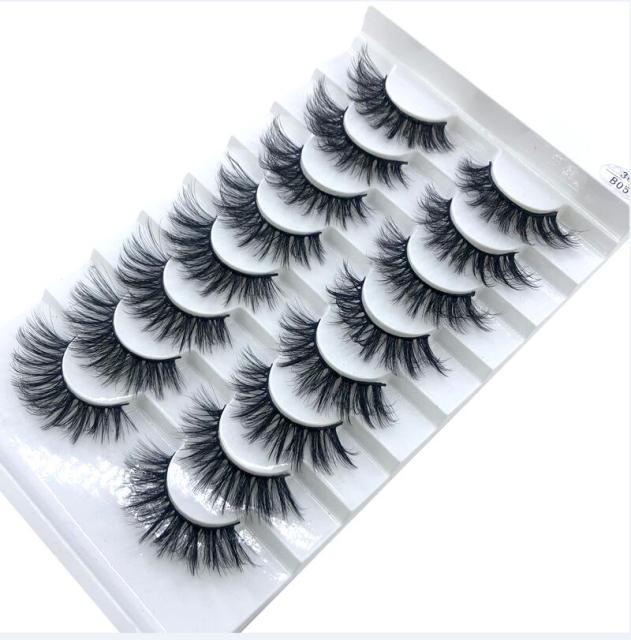 HBZGTLAD 2/5/8 Pairs 3D Mink Hair False Eyelashes Natural/Thick Long Eye Lashes Wispy Makeup Beauty Extension Tools