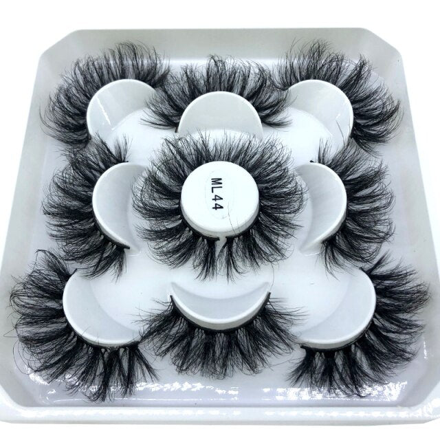 HBZGTLAD 2/5/8 Pairs 3D Mink Hair False Eyelashes Natural/Thick Long Eye Lashes Wispy Makeup Beauty Extension Tools