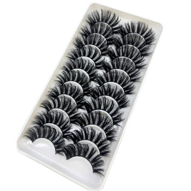 HBZGTLAD 2/5/8 Pairs 3D Mink Hair False Eyelashes Natural/Thick Long Eye Lashes Wispy Makeup Beauty Extension Tools