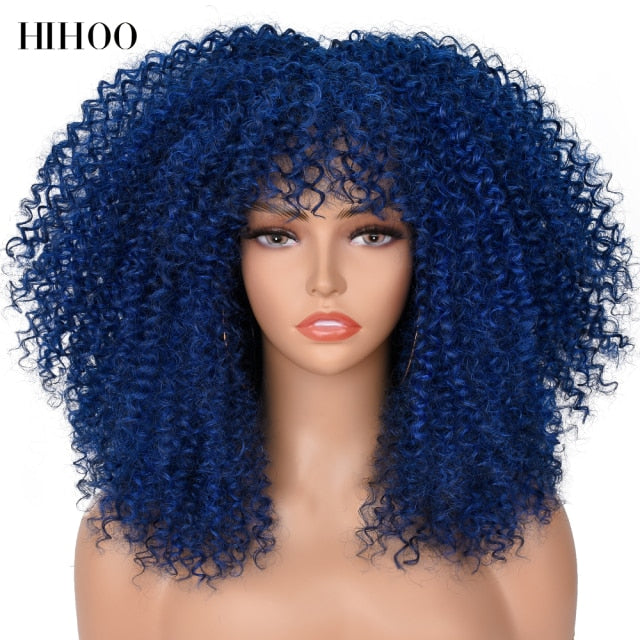 Natural Glueless Short Hair Afro Curly Wig