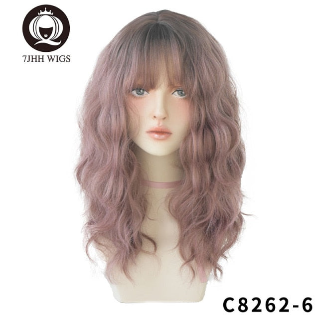 Long Omber Brown Hair Layered Heat Resistant Cosplay Party Synthetic Wig