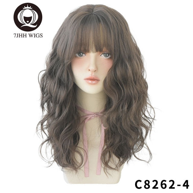 Long Omber Brown Hair Layered Heat Resistant Cosplay Party Synthetic Wig