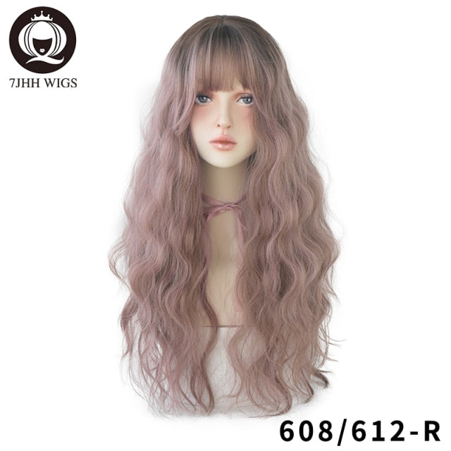 Long Omber Brown Hair Layered Heat Resistant Cosplay Party Synthetic Wig