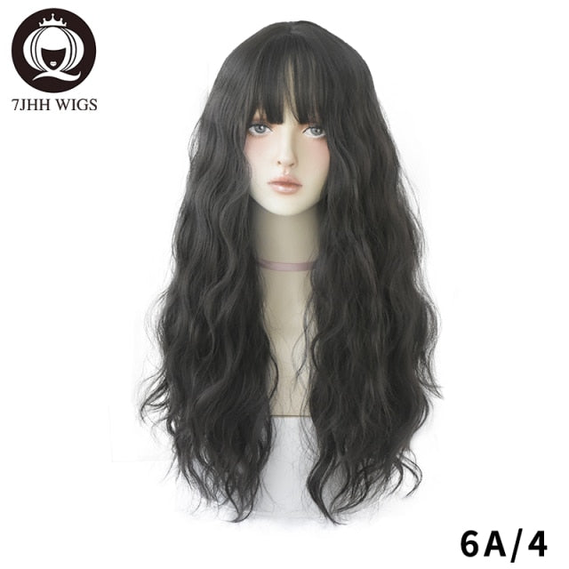 Long Omber Brown Hair Layered Heat Resistant Cosplay Party Synthetic Wig