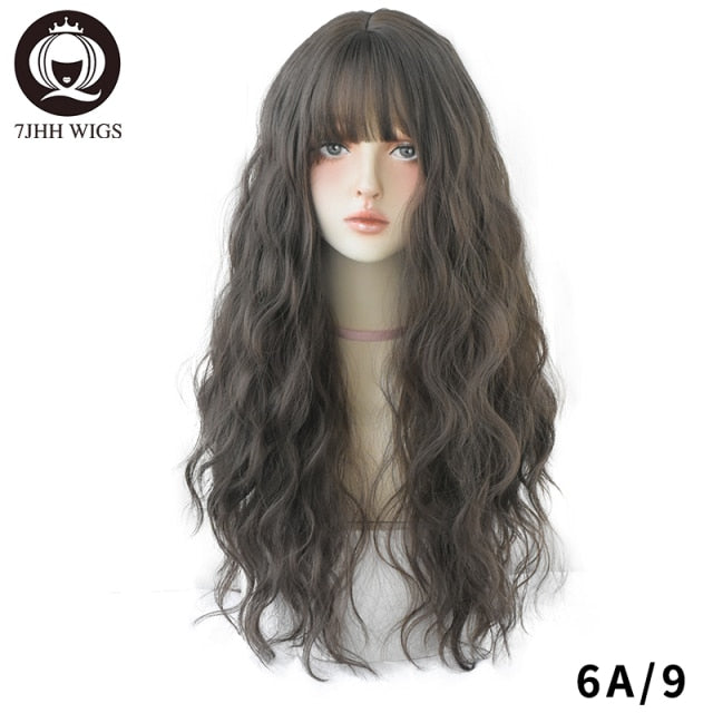 Long Omber Brown Hair Layered Heat Resistant Cosplay Party Synthetic Wig