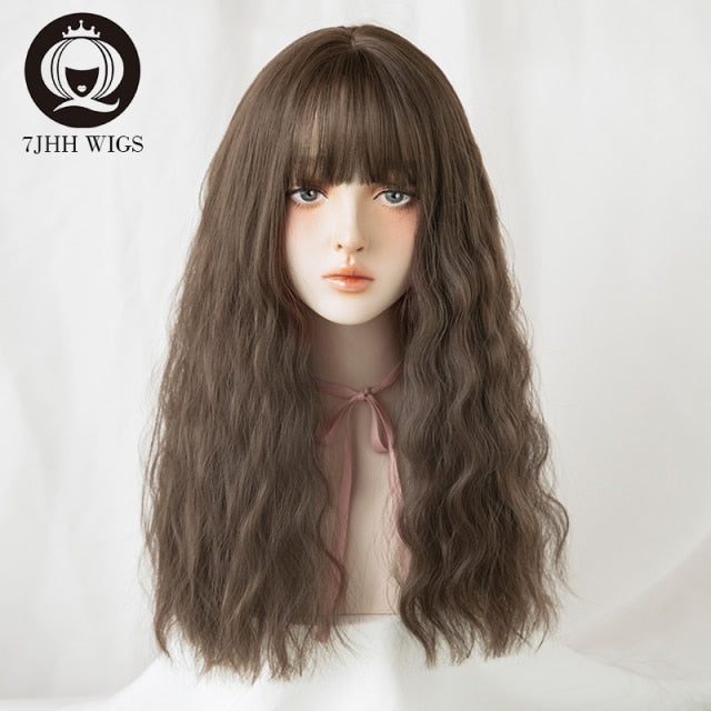 Long Omber Brown Hair Layered Heat Resistant Cosplay Party Synthetic Wig