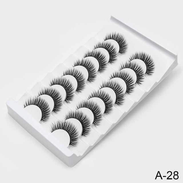 New 5/8 pairs natural 3d faux mink eyelashes extension