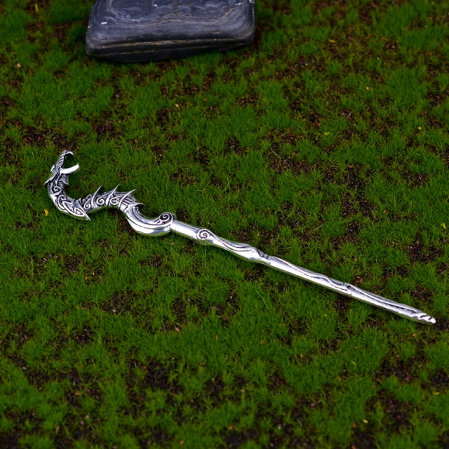 Witch Sword Crescent Moon Goddess Hair Stick Jewelry For Women