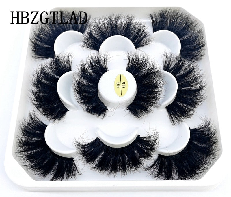 NEW 2-5 Pairs 10-25mm Natural 3D False Eyelashes Dramatic Volume Fake Lashes Makeup Mink Lashes Extension Makeup Tool Kit Cilios