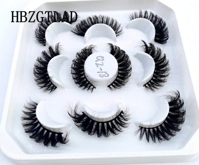 NEW 2-5 Pairs 10-25mm Natural 3D False Eyelashes Dramatic Volume Fake Lashes Makeup Mink Lashes Extension Makeup Tool Kit Cilios