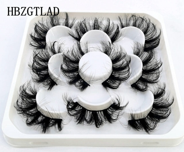 NEW 2-5 Pairs 10-25mm Natural 3D False Eyelashes Dramatic Volume Fake Lashes Makeup Mink Lashes Extension Makeup Tool Kit Cilios