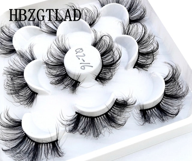 NEW 2-5 Pairs 10-25mm Natural 3D False Eyelashes Dramatic Volume Fake Lashes Makeup Mink Lashes Extension Makeup Tool Kit Cilios