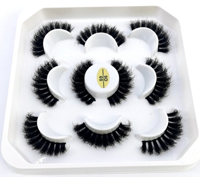 NEW 2-5 Pairs 10-25mm Natural 3D False Eyelashes Dramatic Volume Fake Lashes Makeup Mink Lashes Extension Makeup Tool Kit Cilios