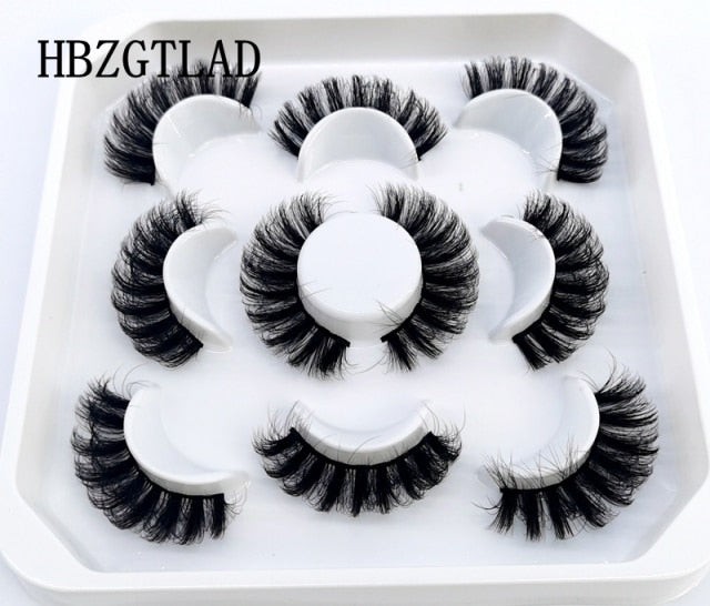 NEW 2-5 Pairs 10-25mm Natural 3D False Eyelashes Dramatic Volume Fake Lashes Makeup Mink Lashes Extension Makeup Tool Kit Cilios