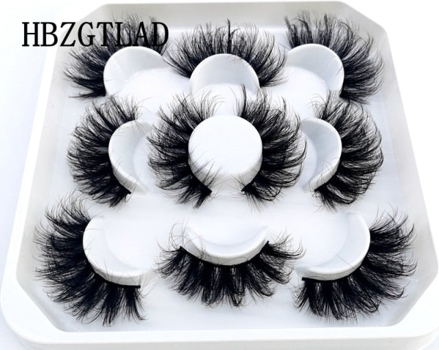 NEW 2-5 Pairs 10-25mm Natural 3D False Eyelashes Dramatic Volume Fake Lashes Makeup Mink Lashes Extension Makeup Tool Kit Cilios