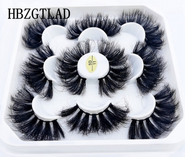 NEW 2-5 Pairs 10-25mm Natural 3D False Eyelashes Dramatic Volume Fake Lashes Makeup Mink Lashes Extension Makeup Tool Kit Cilios