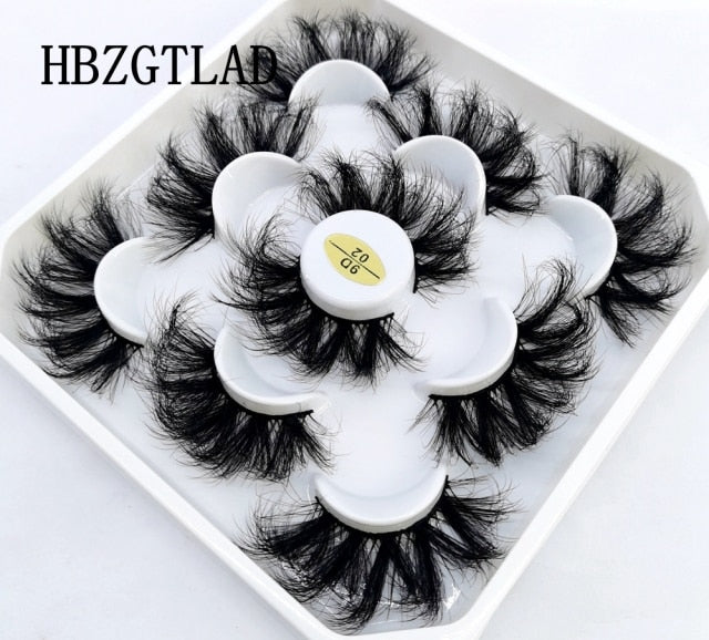 NEW 2-5 Pairs 10-25mm Natural 3D False Eyelashes Dramatic Volume Fake Lashes Makeup Mink Lashes Extension Makeup Tool Kit Cilios